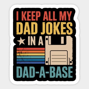Dad Jokes In Dad A Base Father'S Day Sticker